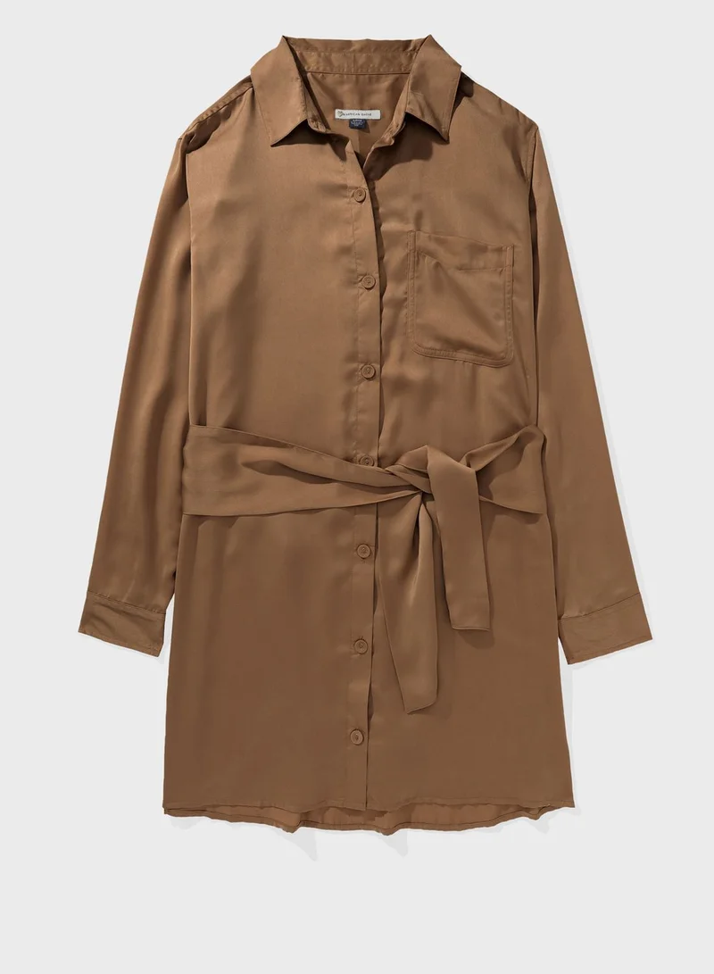 American Eagle Tie Detail Shirt Dress