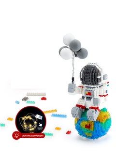 Y&D Astronaut Micro Mini Building Sets, Space Model Block Set,1368 PCS with LED Lighting Kit and Small Balloon for Adults Teens  - Image 1
