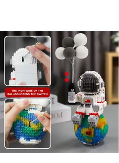 Y&D Astronaut Micro Mini Building Sets, Space Model Block Set,1368 PCS with LED Lighting Kit and Small Balloon for Adults Teens  - Image 2