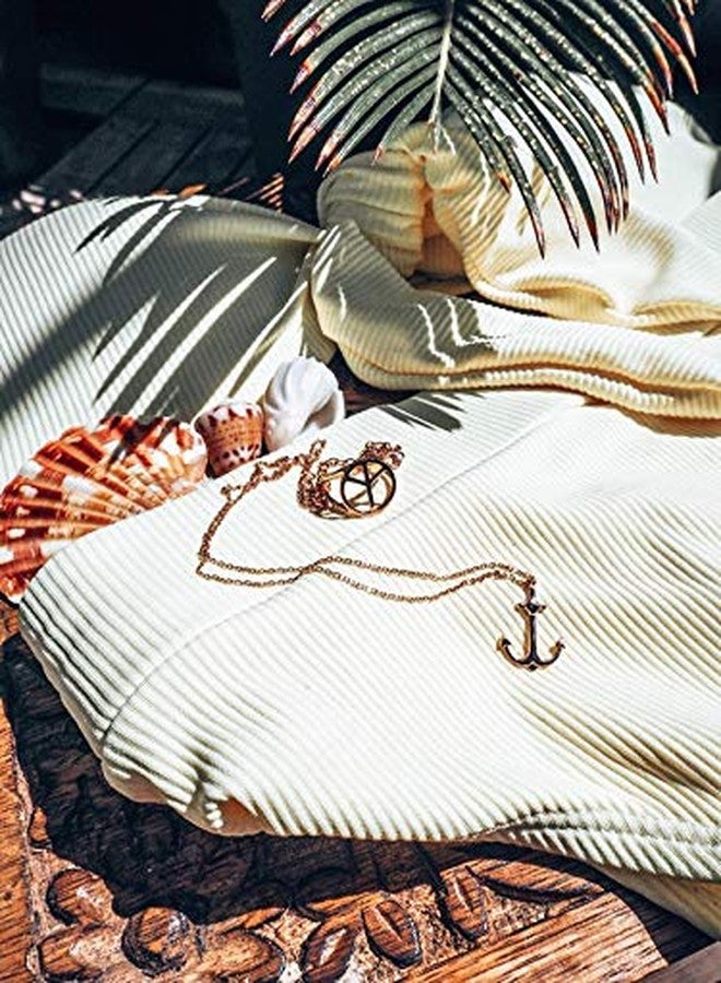 MEVECCO Gold Dainty Anchor Pendant Necklace,14K Gold Plated Minimalist Necklace for Women - Image 2