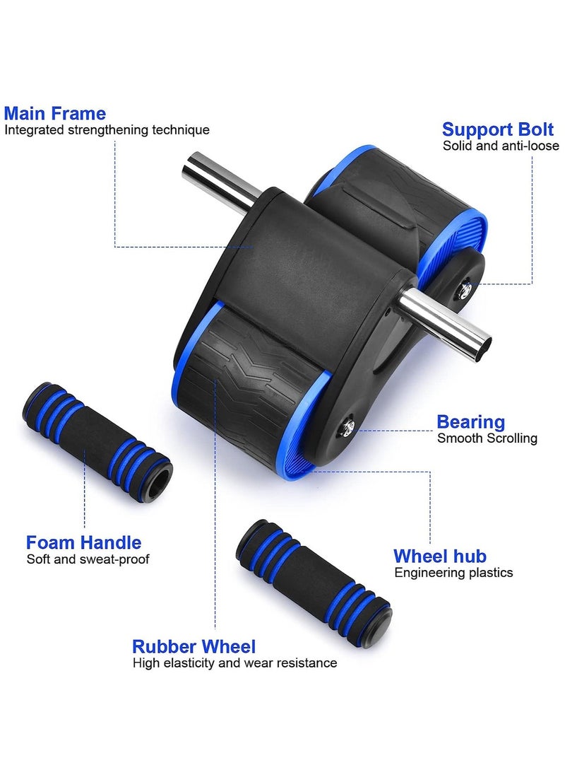 Automatic Rebound Abdominal Wheel - Abdominal Wheel Roller, Ab Roller Wheel with Knee Pads, Automatic Rebound Assistance and Resistance Springs with Ergonomic Handle