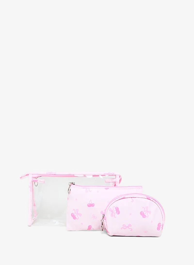 3 Pack Cosmetic Pouch Set