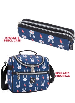 Wires 3 Piece Kids School Trolley Bag laptop compartment 2 Wheels With Lunch bag & Pencil Case  - Image 3