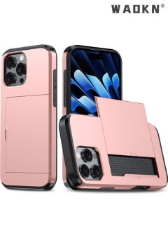 Wallet Case for iPhone 15 Pro Max,Anti-Drop Cushioned Slim Fit Protective Soft TPU Shockproof Case with Cute Card Holder,Slim and Shockproof Fingerprint Resistant Cover,with Hidden Card Holder,Pink