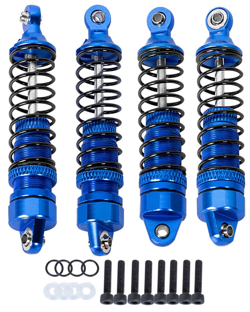 hopsupRC Full Aluminum Big Bore RC Shocks Absorber Damper Upgrades Part for 118 Granite Grom Mega 380 Brushed 4x4 Monster Truck RTRFront Rear Assembled Full Metal Shocks4PCS Navy Blue - Image 2