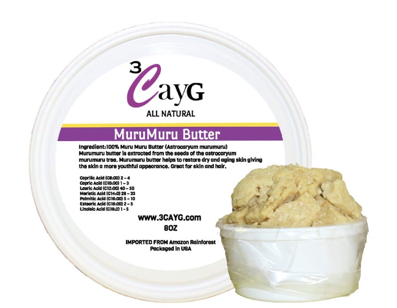 3CayG Premium 8oz Raw MuruMuru Butter Natural and Nourishing