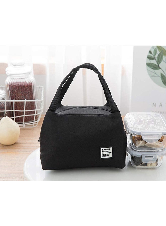CYTHERIA Insulated Thermal Cooler Lunch Bag Oxford Black 18x15x28cm - Image 2