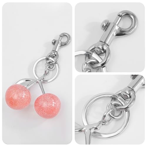 FASTFAIRY Keychain Cherry Bag Charms Purse: Key Chains Women Cute - Car keyrings leather handbags - Valentines Day Gifts - Image 5