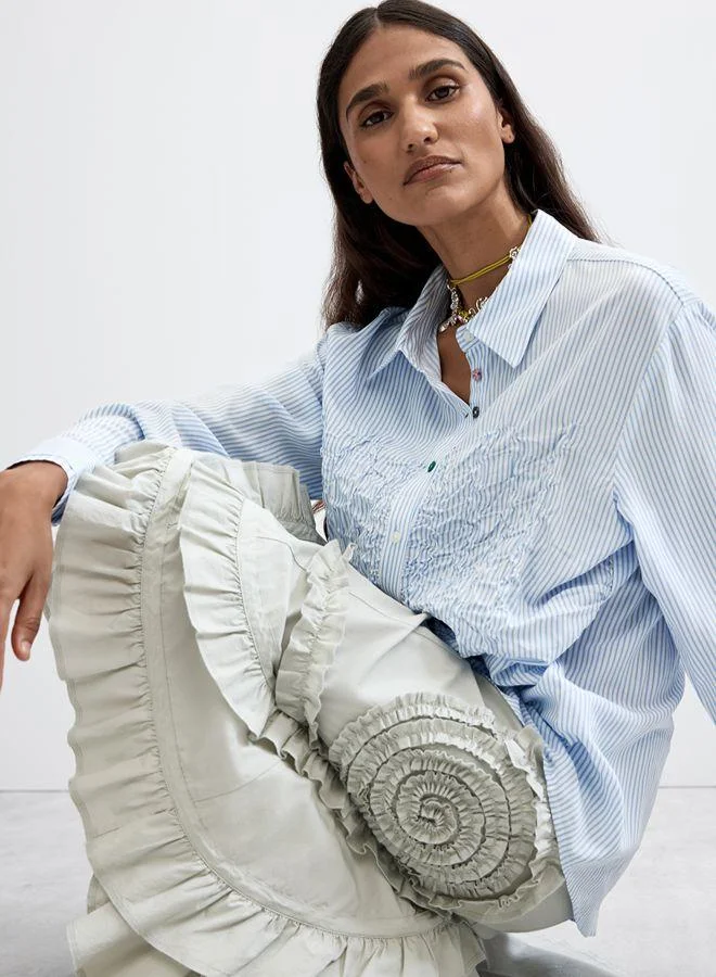 Desigual Blue Long striped shirt for Women | Best Price UAE