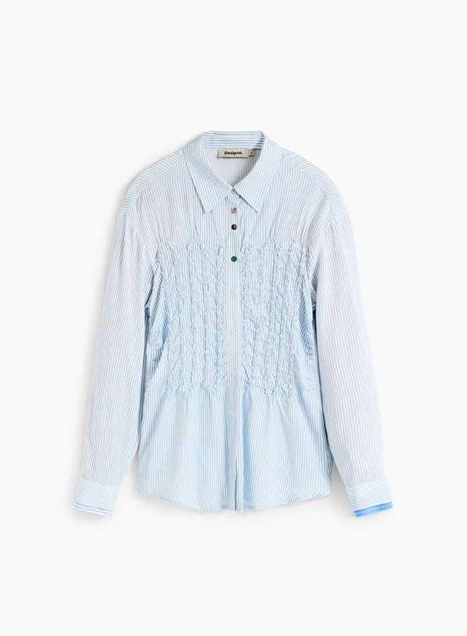 Desigual Blue Long striped shirt for Women | Best Price UAE