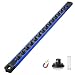 Reniteco Magnetic Socket Organizer 14 Drive Aluminum Alloy Socket Rail Heavy Duty Magnetic Socket Holder with 14PC 360 Swivel Removable Clips Magnetic Socket Rack for Tool Box Drawer Blue - Image 2