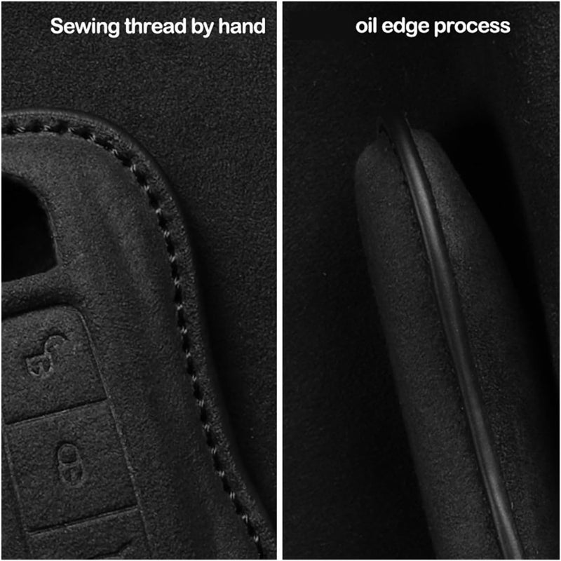 Leather Car Key Case Cover, Cayman, Cayenne, 911, 970, 981, 991 & Stylish Key Fob Protector(B) - Image 5