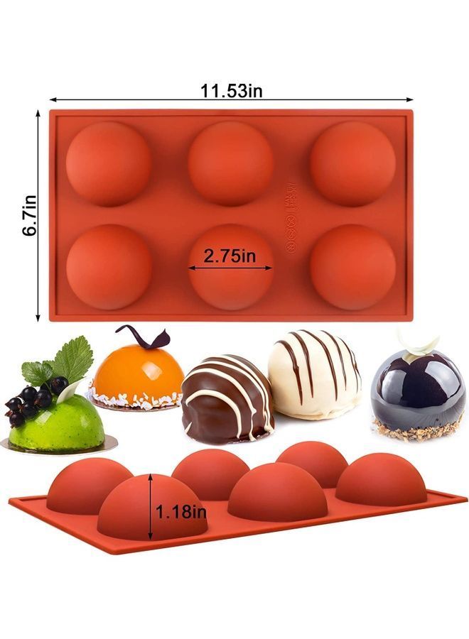 NIBEMINENT Silicone Mold/ Bite Sized Chocolate Bombs Round Dome Half Sphere Mold multicolour one sizecm - Image 2