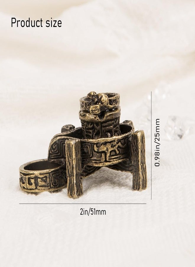 Comidox 1Pcs Vintage Brass Backflow Incense Holder Mini Zen Waterfall Incense Burner for Office Home Décor - Image 4