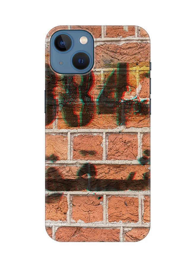 Case for Apple iPhone 14 Slim Snap Classic Series Mobile Cover Hard PC Shield Matte Finish Print - Wall Stencil