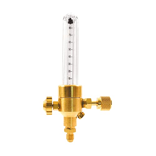 Uniweld UNF3 Nitrogen Flow Indicator with 1/4-Inch Female Flare Inlet Connection and 1/4-Inch Male Flare Outlet Connection - Image 1