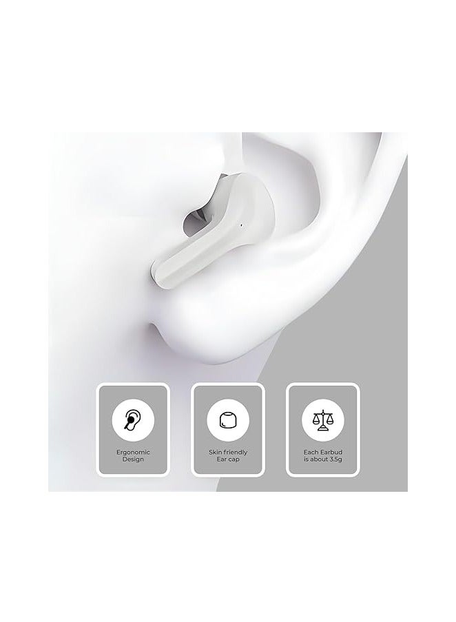 ACEFAST HY Crystal-T6 Earbuds With LED Display Gaming Headphones Portable Stereo HD Sound Microphone Crystal Case Noise Cancellation With Charging(White) - Image 4