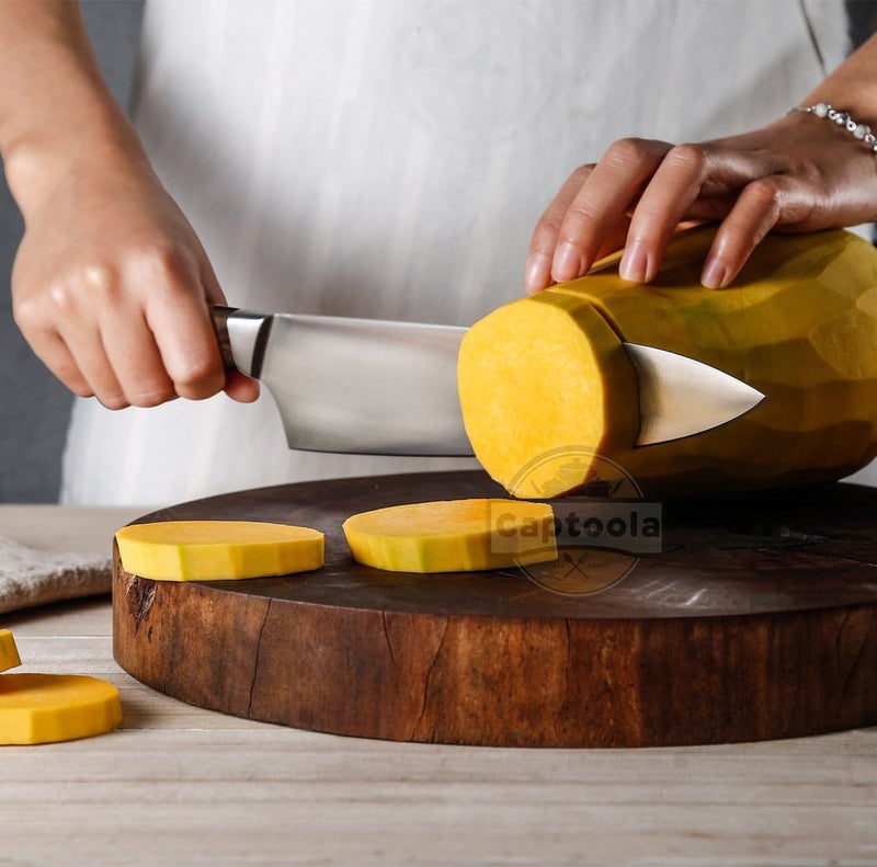 Captoola سكين كابتولا مع شارب ألماني من الفولاذ المقاوم للصدأ مقبض مجوف سكين مطبخ عبوة من 2 - Image 5