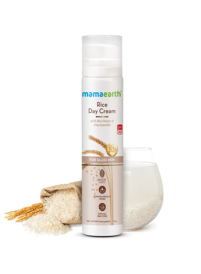 Mama Earth Rice Day Cream for daily use, With Rice Water & Niacinamide for Glass Skin - 50 g - Image 2