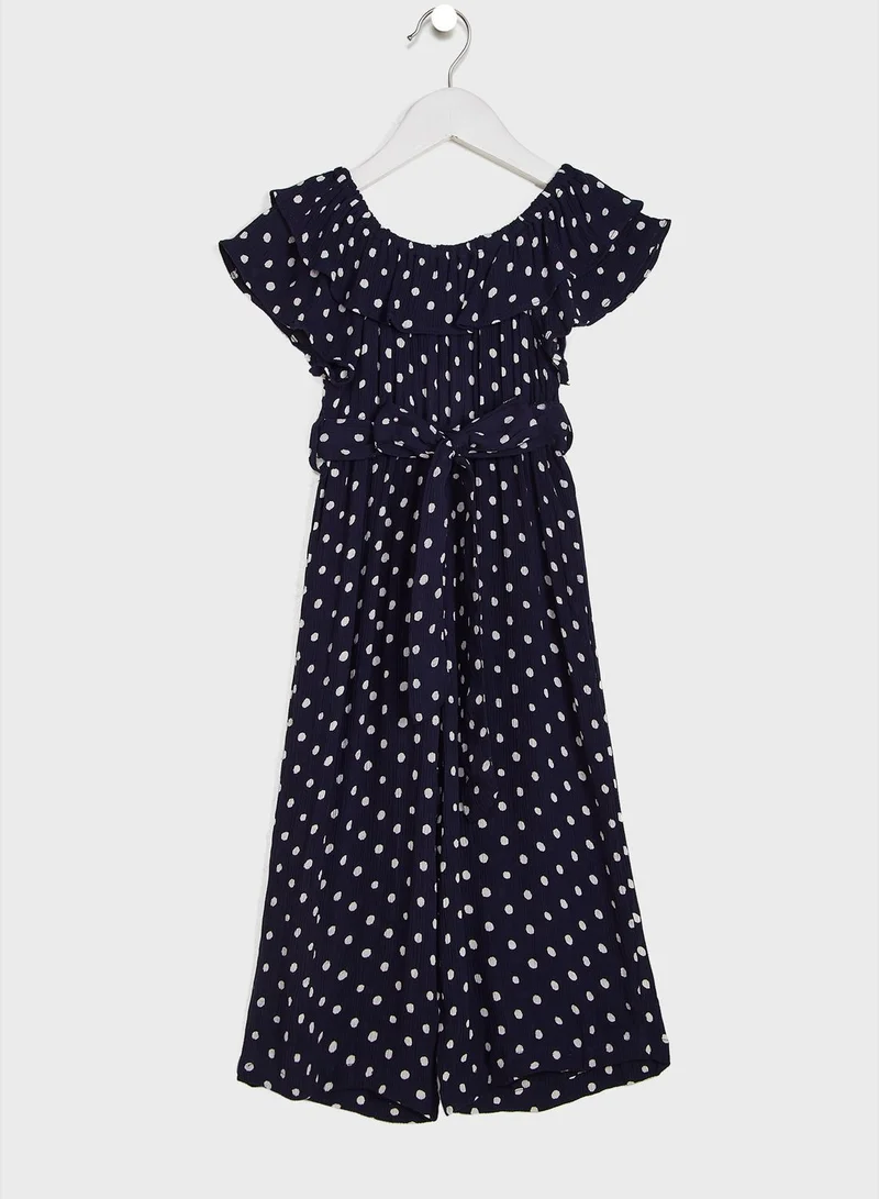Nautinati Polka Dot Jumpsuit With Belt