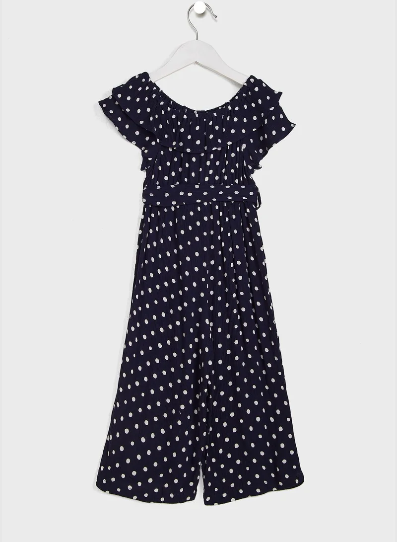 Nautinati Polka Dot Jumpsuit With Belt