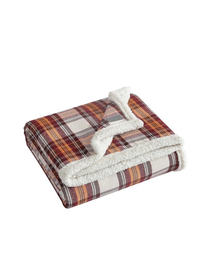 Eddie Bauer Eddie Bauer - Blanket, Super Soft Reversible Sherpa & Brushed Fleece Bedding, Throw Blankets for Couch, Ideal for Lounging (Edgewood Red) - Image 3