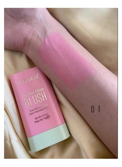HUDAMOJI Hudamoji On-the-Glow Blush Stick (Fleur The pink 01, 15g)  - Image 1