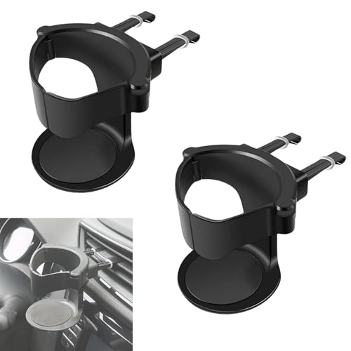 DETACHI Cup Holder for Car, Cup Holder Expander for Car Air Vents, Suitable for Cars and Trucks with Horizontal Blade Vents (2PCS) - Image 1