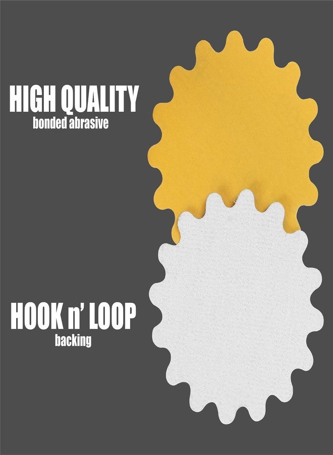 Keystone Flex Edge Gold 3 Inch Hook and Loop Sanding Discs, Wavy Sand Paper for Bowl Sanders and Drill Sanding Attachments, Prevent Shifting, Single Grit - 25 Pack (80 Grit) - Image 5