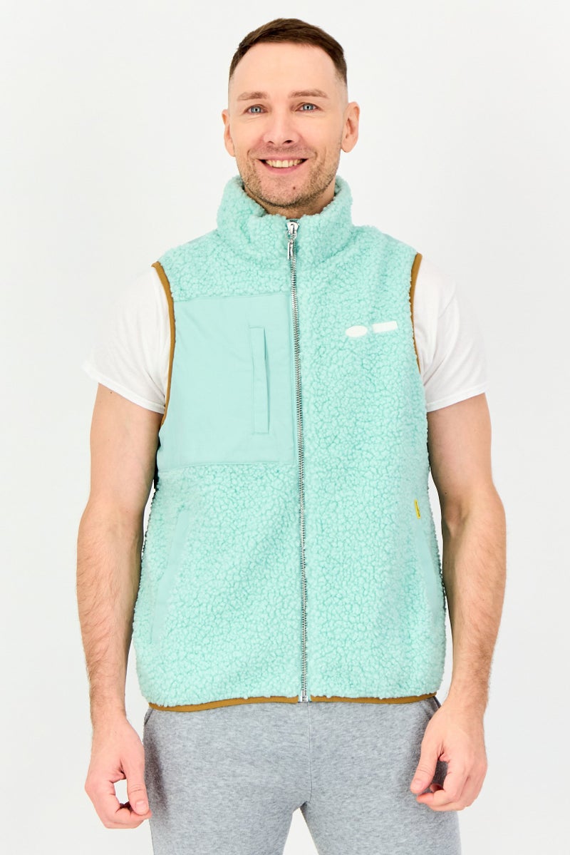 Reebok Men Sportswear Fit Sleeveless Outdoor Jacket Vest, Aqua - Image 1