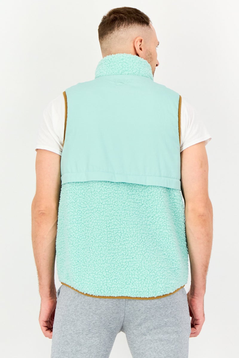 Reebok Men Sportswear Fit Sleeveless Outdoor Jacket Vest, Aqua - Image 2