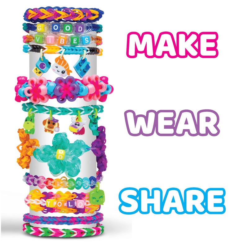 Rainbow Loom® Loomi-Pals™ MEGA Set, Features 60 Cute Assorted LP Charms, The New RL2.0, Happy Looms, Hooks, Alpha & Pony Beads, 5600 Colorful Bands All in a Carrying Case for Boys and Girls 7+ - Image 2