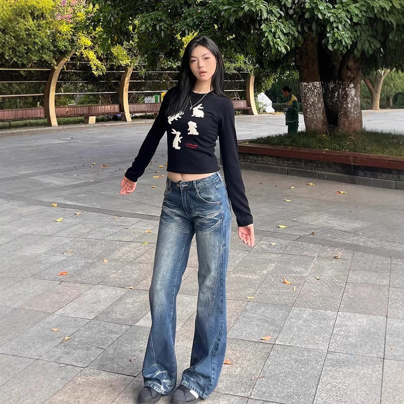 Unisex Casual Daily Denim Jeans - Image 4