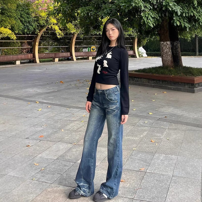 Unisex Casual Daily Denim Jeans - Image 3