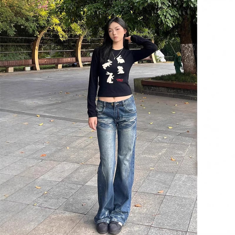 Unisex Casual Daily Denim Jeans - Image 2