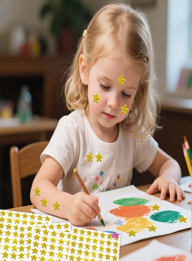 labelon 2100 Pack Gold Foil Star Stickers, 0.6" Small Reward Sticker for Kids,Holographic Stickers for Behavior Charts, Student Planners, School Classroom Teacher Supplies and DIY Handicrafts - Image 2