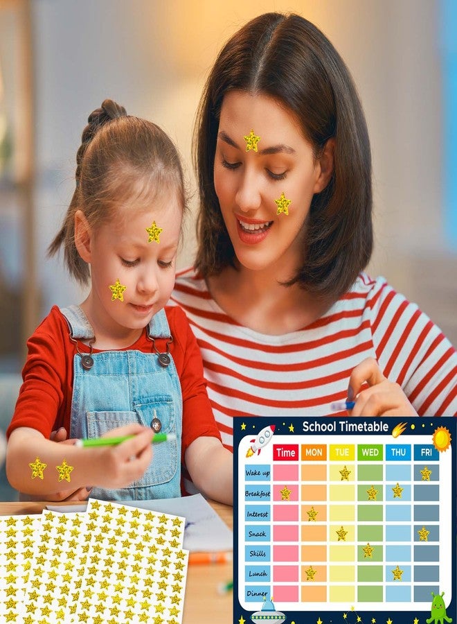 labelon 2100 Pack Gold Foil Star Stickers, 0.6" Small Reward Sticker for Kids,Holographic Stickers for Behavior Charts, Student Planners, School Classroom Teacher Supplies and DIY Handicrafts - Image 5