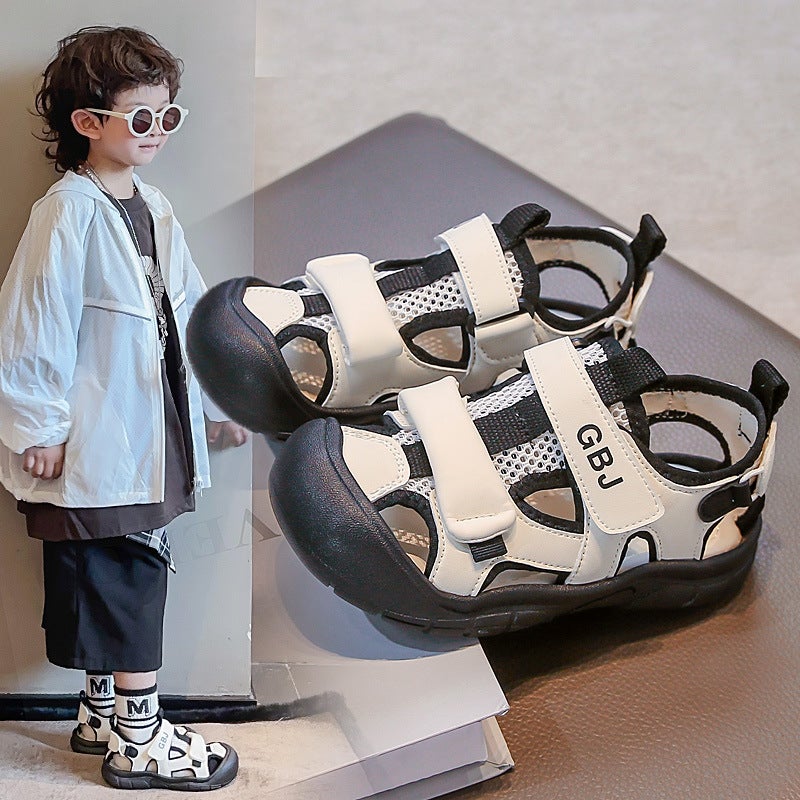 Children'S Sandals 2025 Boys Non-Slip Soft Sole Beach Children'S Shoes Big Boys Sports Frame Shoes - Image 5