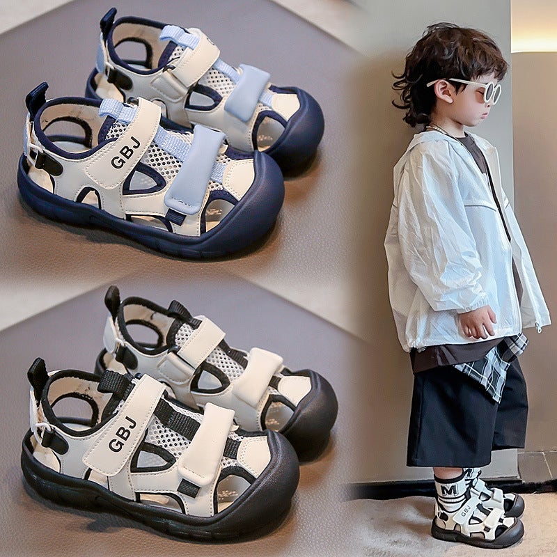 Children'S Sandals 2025 Boys Non-Slip Soft Sole Beach Children'S Shoes Big Boys Sports Frame Shoes - Image 2
