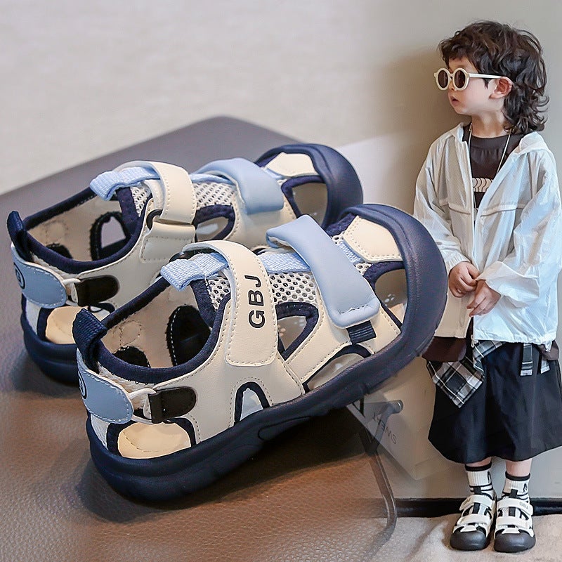 Children'S Sandals 2025 Boys Non-Slip Soft Sole Beach Children'S Shoes Big Boys Sports Frame Shoes - Image 3