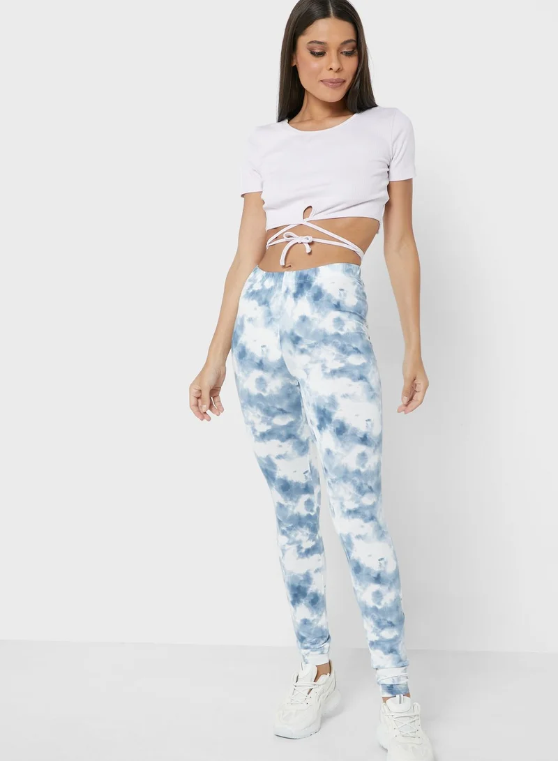 VERO MODA High Waist Printed Leggings