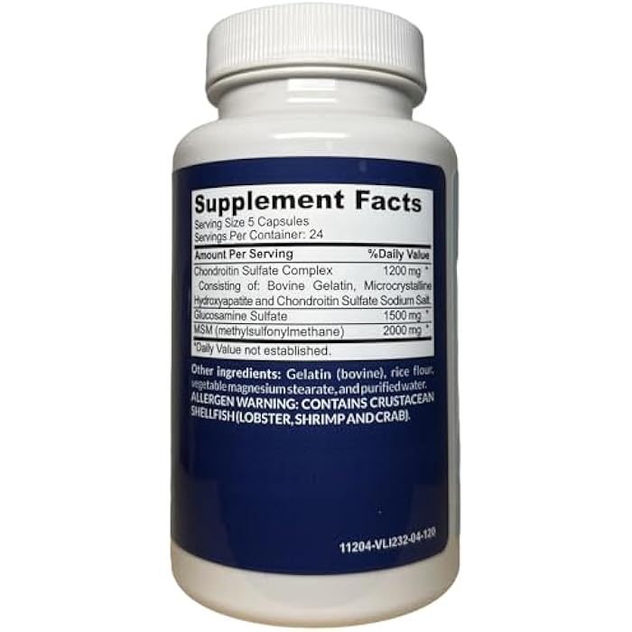 Joint Matrix, Glucosamine Chondroitin MSM Complex, 120 Capsules - Image 2