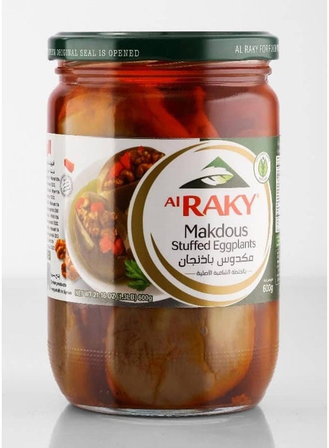 الراكي مقدوس باذنجان محشي مخلل في زيت 600 G