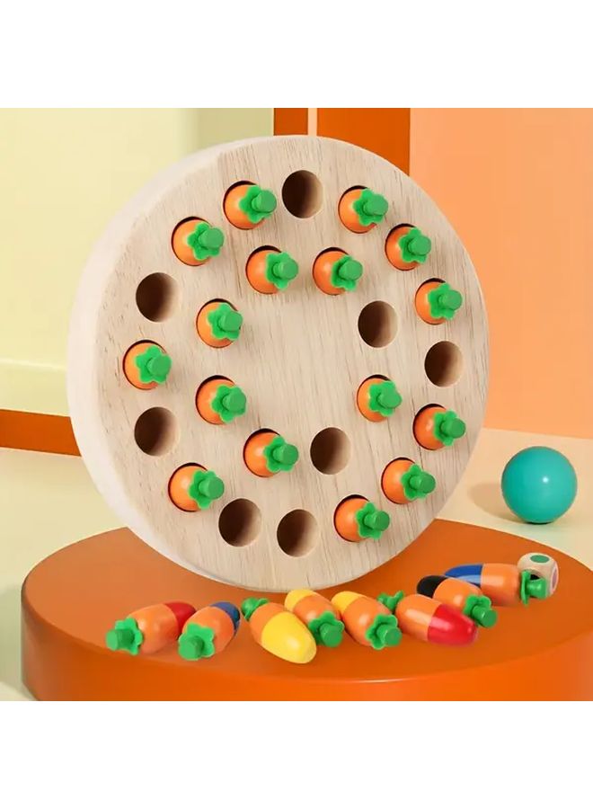 Mushroom Memory Chess Game Wooden Color Matching Set For Kids 3 6 Years Old - Image 3