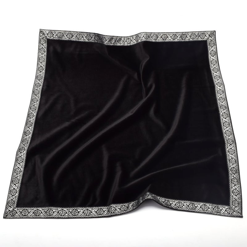 BLESSUME Altar Tarot Table Cloth for Reading with Pouch Black - Image 4