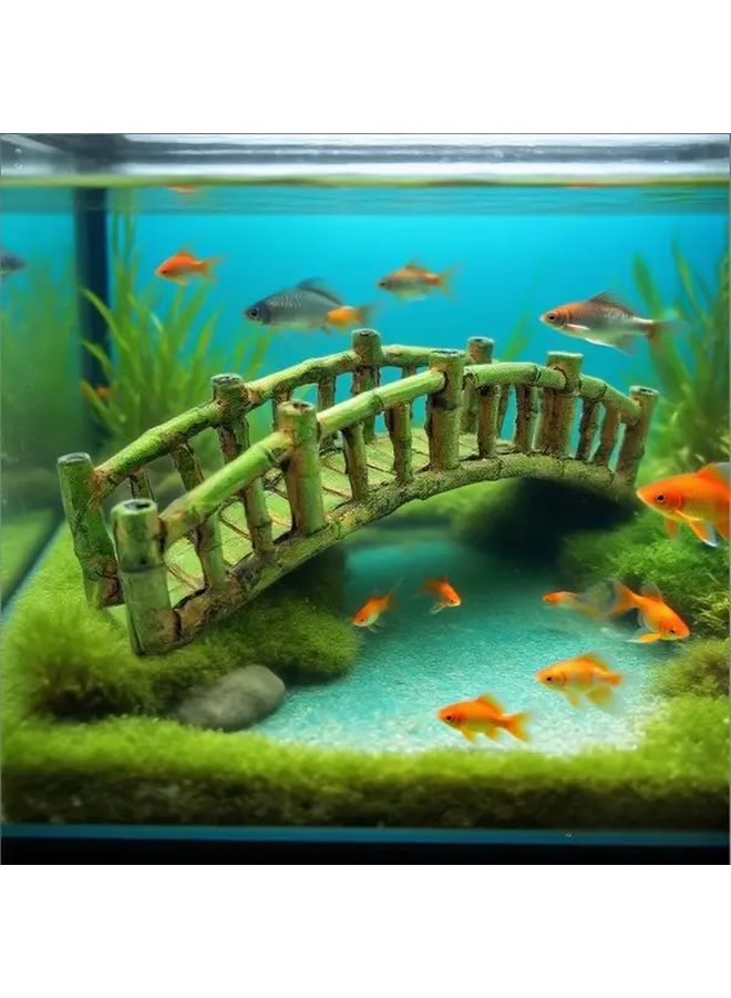 Green Miniature Garden Bridge Model Classic Arch Design Pre Assembled Resin Ornament - Image 3