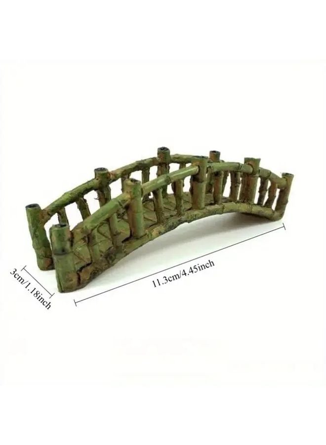 Green Miniature Garden Bridge Model Classic Arch Design Pre Assembled Resin Ornament - Image 5