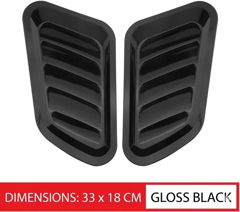 2 Pcs Car Decorative Air Flow Intake for Mazda CX-5 2025 2024 2023, Bonnet Vent Cover Hood Scoop Sticker Trim ABS Exterior Decoration Sleek,Glossy Black - Image 5