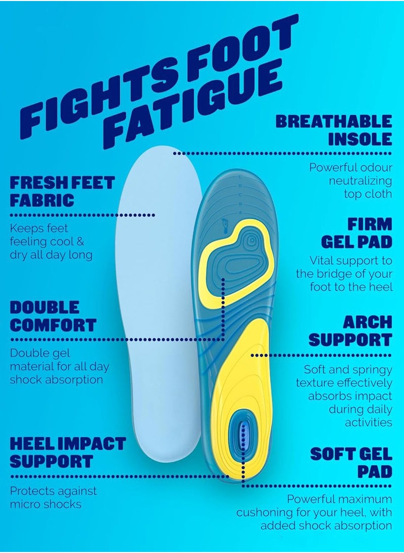 Plan A - Flexible silicone insole with Active Gel technology for daily and sports use. Designed with double gel to absorb shock and reduce excess pressure during walking and daily activities, providing all-day comfort and support - Image 1