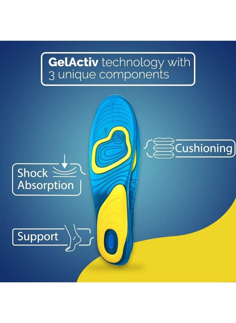 Plan A - Flexible silicone insole with Active Gel technology for daily and sports use. Designed with double gel to absorb shock and reduce excess pressure during walking and daily activities, providing all-day comfort and support - Image 1